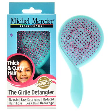 The Girlie Detangle Brush Thick and Curly Hair faces the girlie detangle brush thick and curly hair