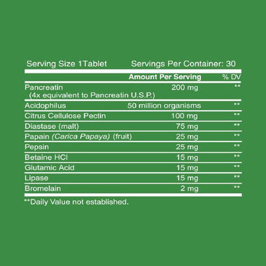 faces digestive enzymes tabs