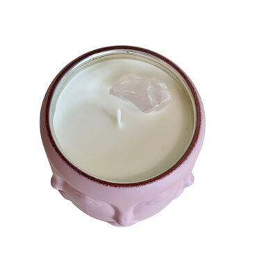 faces scented visage candle with crystal