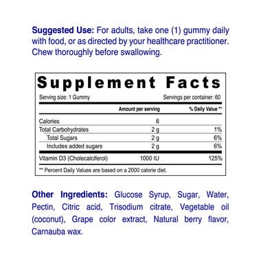 faces vitamin d3 1000 iu gummies