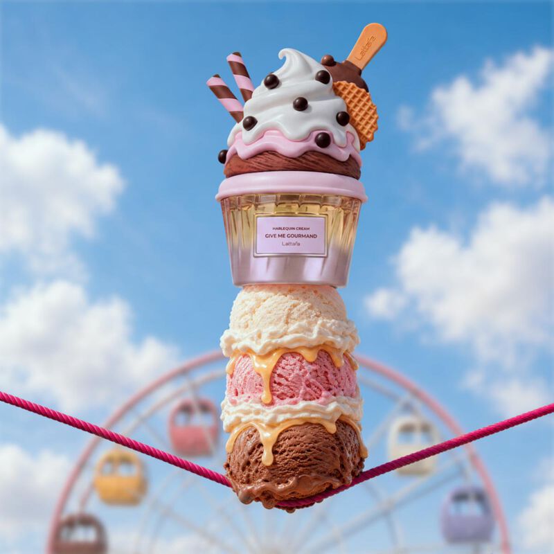 lattafa harlequin cream give me gourmand