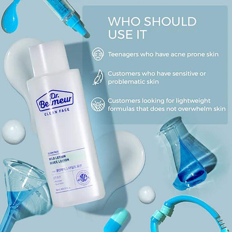 dr. belmeur clean face mild lotion