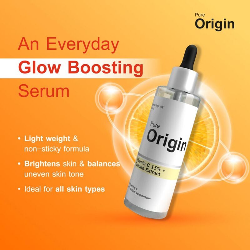 بيور اورجين سيروم فيتامين سي 15% + مستخلص الطماطم