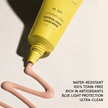 Supernatural Saffron Daily Sunscreen faces supernatural saffron daily sunscreen
