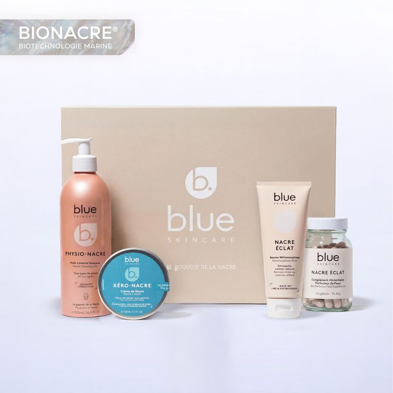 blue skincare pearl treasure gift set