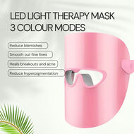 faces led light therapy glow   renew mask   pink