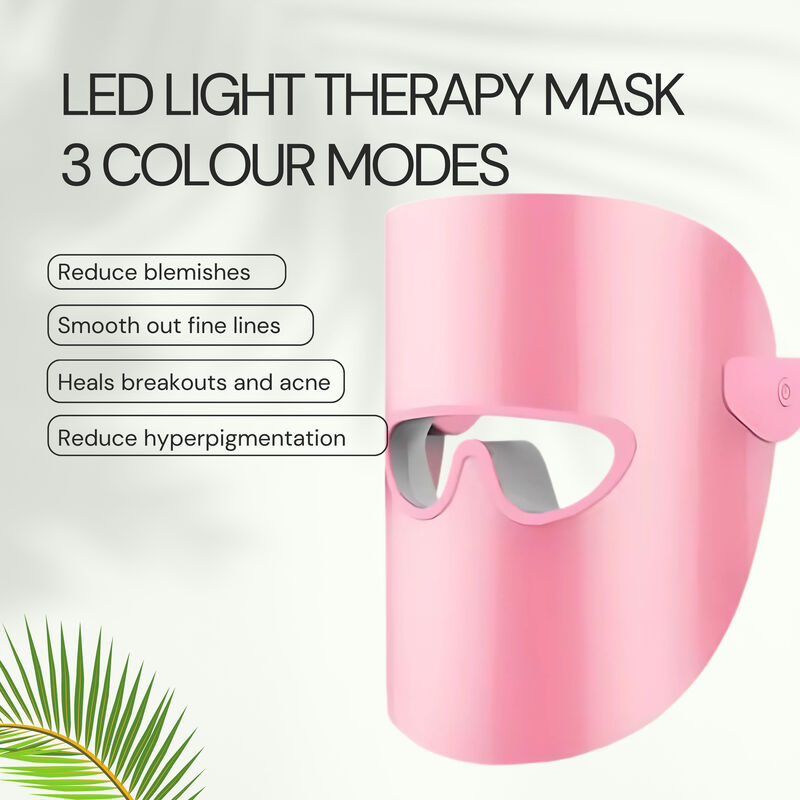 erthskin london led light therapy glow & renew mask  pink