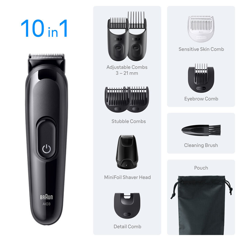 braun allinone grooming kit 10in1  aio 3560
