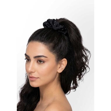 faces satin crystal scrunchies