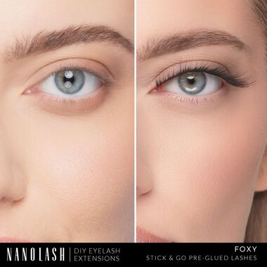 رموش عنقودية مُلصقة مسبقًا لتركيب وصلات الرموش في المنزل Foxy Long faces رموش عنقودية مُلصقة مسبقًا لتركيب وصلات الرموش في المنزل foxy long