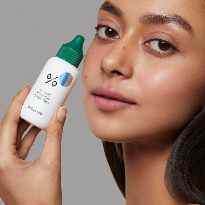 dr. ceuracle ac cure solution green two, soothing and moisturizing care for acneirritated skin