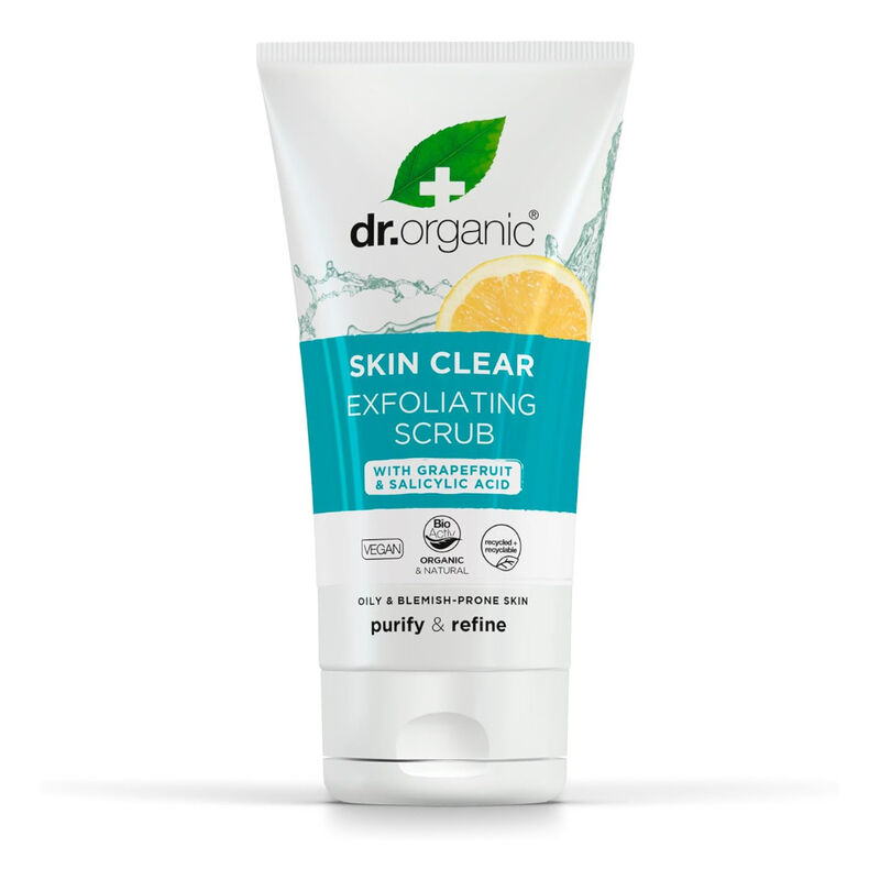 dr. organic skin clear exfoliating scrub