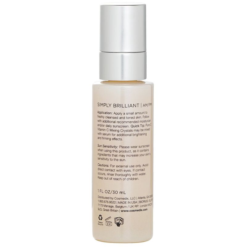 cosmedix simply brilliant 24/7 brightening serum