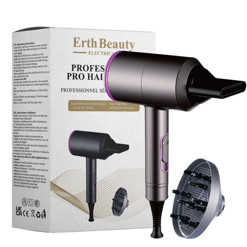 erthskin london professional pro hair dryer