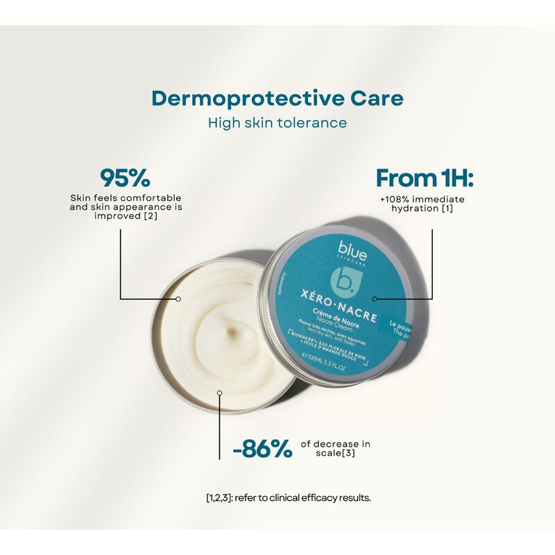 blue skincare nacre cream