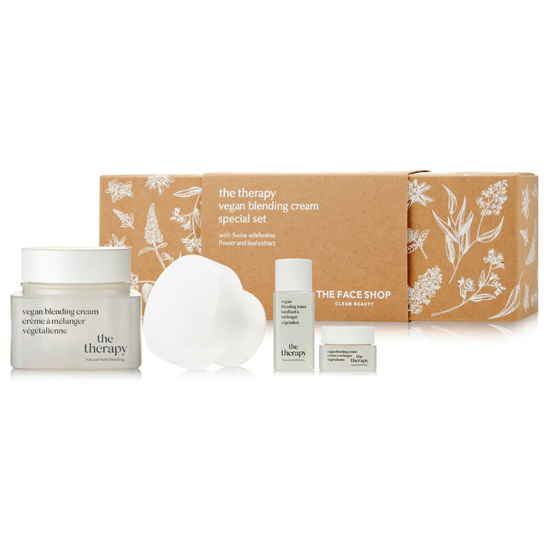 the face shop the therapy vegan blending cream special set