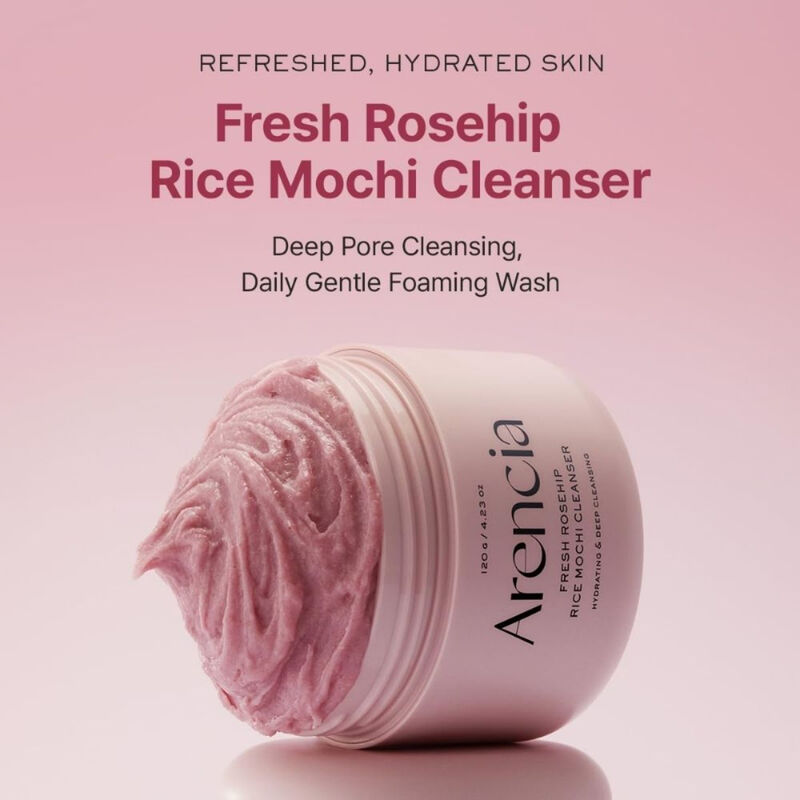 arencia fresh rosehip rice mochi cleanser