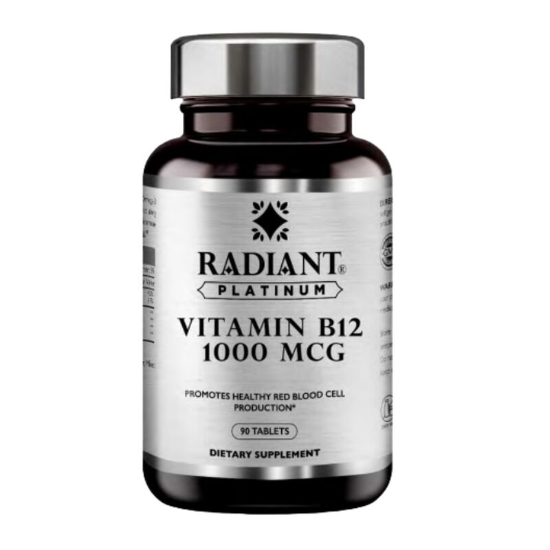 radiant platinum vitamin b12 1000mcg, supports healthy nerves, energy metabolism