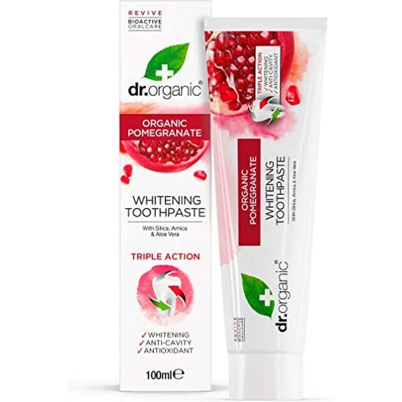 dr. organic triple action pomegranate toothpaste