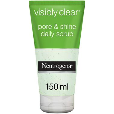 faces visibly clear pore   shine daily scrub