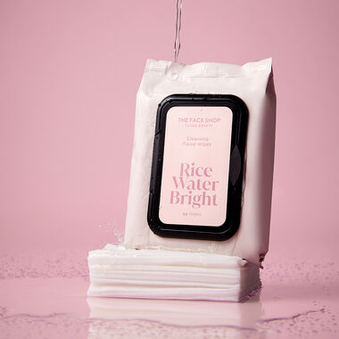 faces rice water bright cleansing wipes
