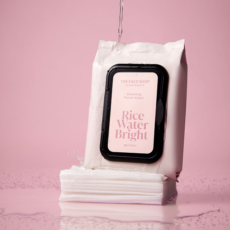 the face shop rice water bright cleansing wipes