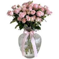 Vase - Pink Spray Roses Medium Bubblicious faces vase pink spray roses medium bubblicious