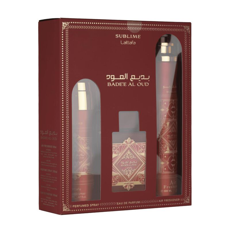 lattafa gift set badee al oud sublime