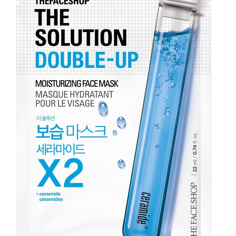 the face shop the solution doubleup moisturizing face mask