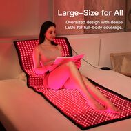 Red and Infrared Light Therapy Mat faces red and infrared light therapy mat