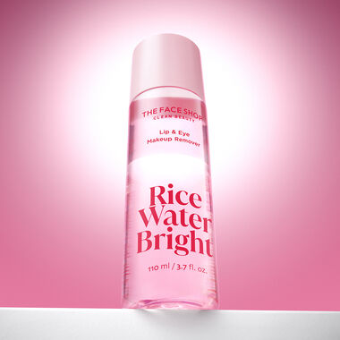 faces rice water bright lip   eye makeup remover