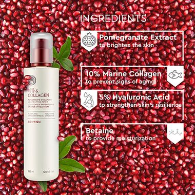 faces pomegranate and collagen volume lifting toner