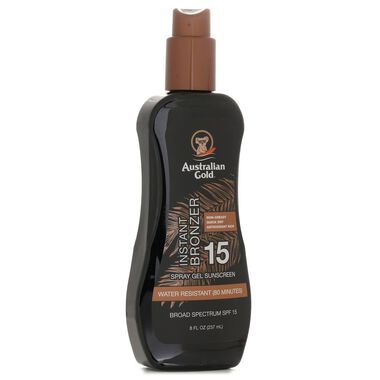 faces spray gel sunscreen spf 15 with instant bronzer