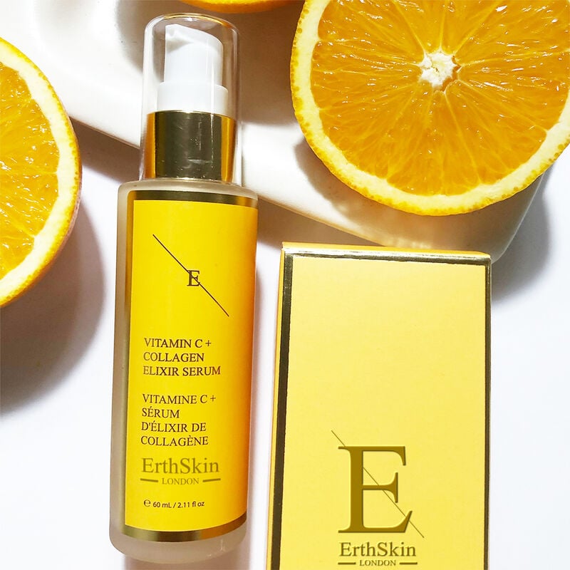 erthskin london vitamin c + collagen elixir serum 60ml