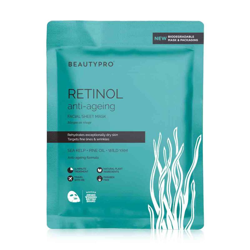 beauty pro retinol facial sheet mask
