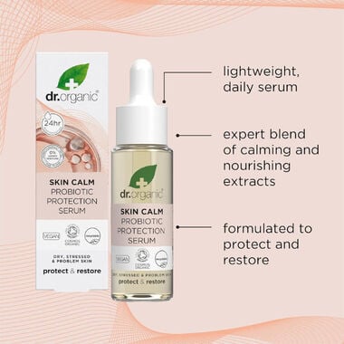 faces dr organic skin calm probiotic protection serum