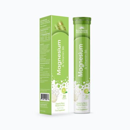 Nutrition Magnesium + Vitamin B6 Effervescent Tablets Lemon Flavor