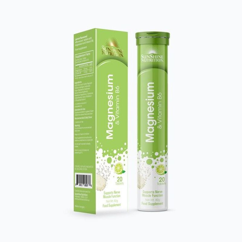 Nutrition Magnesium + Vitamin B6 Effervescent Tablets Lemon Flavor