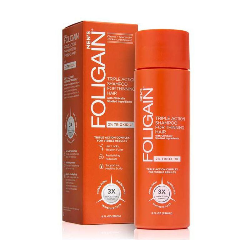 Triple Action Shampoo For Thinning Hair For Men With 2% Trioxidil