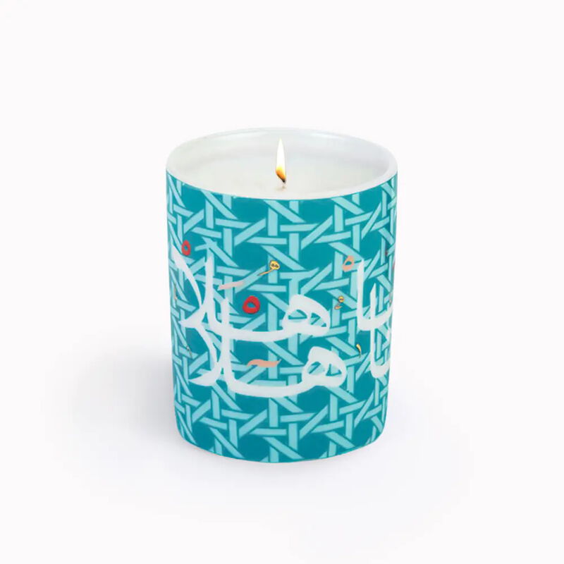 Khaizaran Rose Heritage Candle - Teal - 60g