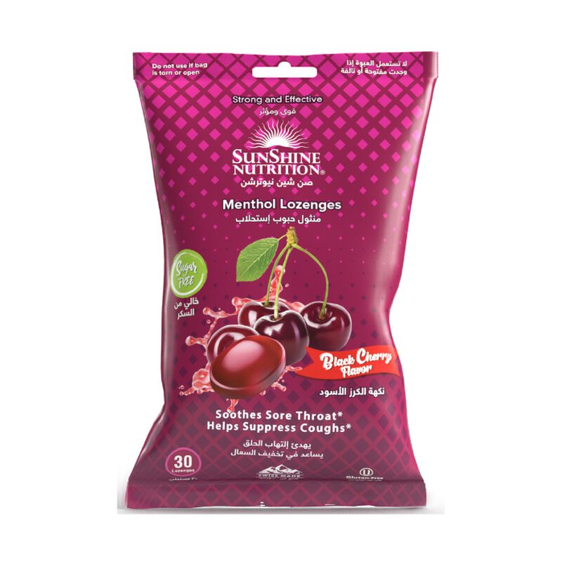Nutrition Menthol Sugar Free Lozenges Black Cherry
