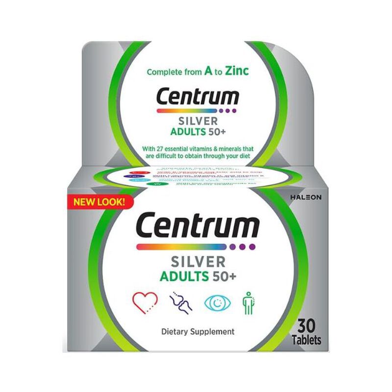 Silver Adult 50+ Multivitamin, Heart, Bone, Eye & Whole-body Health Support