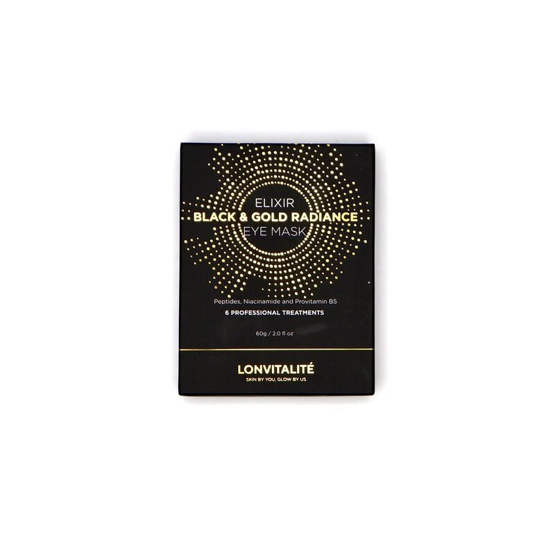 Elixir Black & Gold Radiance Eye Mask Luxurious Hydration & Brightening
