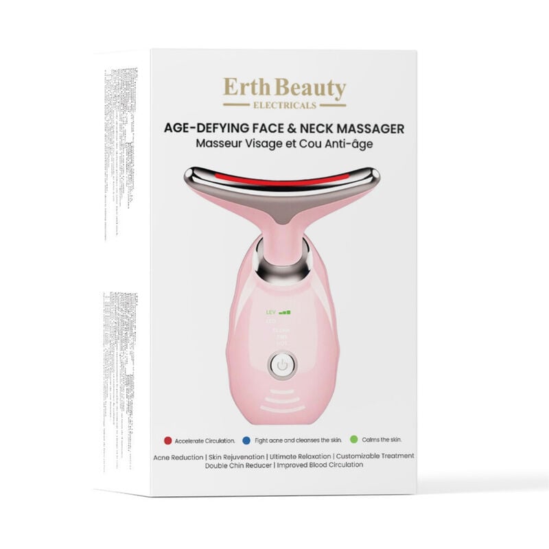 Age -defying Face And Neck Massager Pink