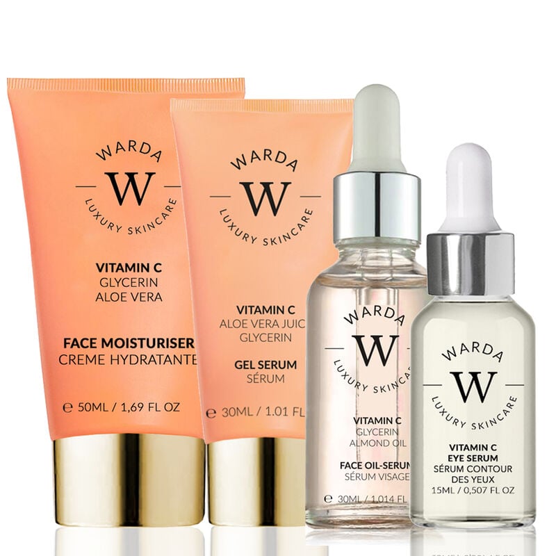 Skin Glow Boost Vitamin C Moisturiser 50m + Vitamin C Glow Boost Oil-serum 30ml + Skin Glow Boost Vitamin C Gel Serum 30ml + Skin Glow Boost Vitamin C Eye Serum 15ml