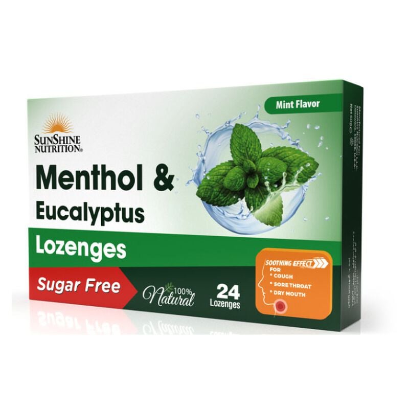 Nutrition Menthol & Eucalyptus Sugar Free Lozenges Mint