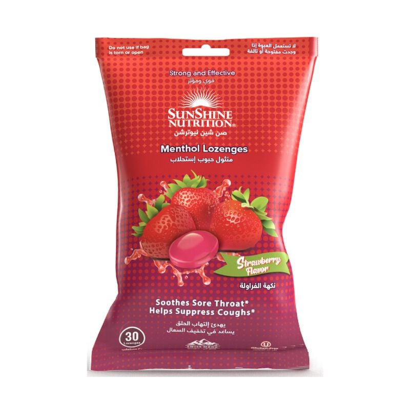 Nutrition Menthol Lozenges Strawberry 30's