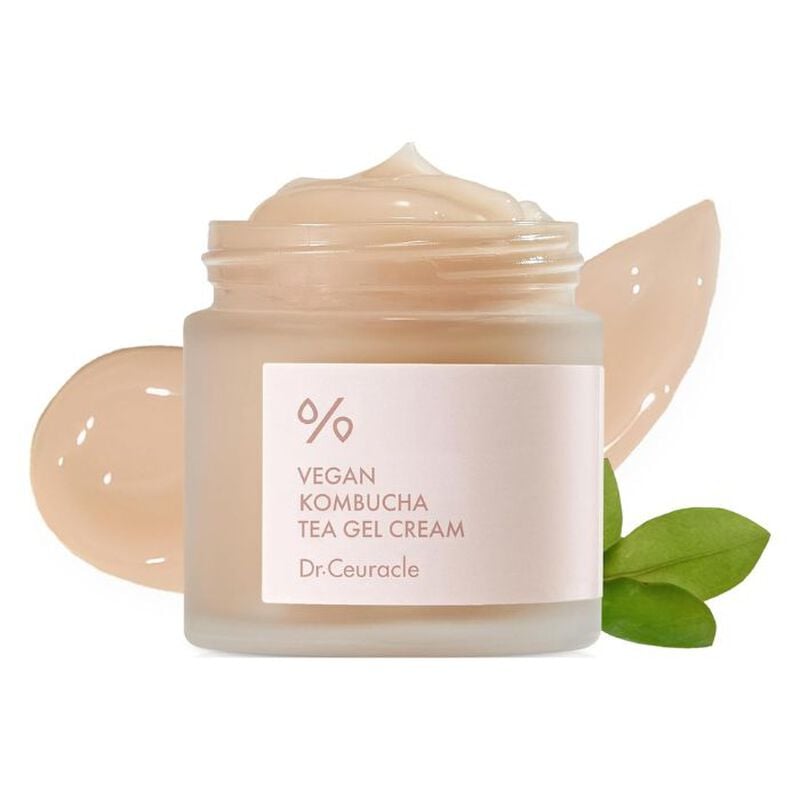 Vegan Kombucha Tea Gel Cream, Probiotic Hydrating Detox Moisturizer