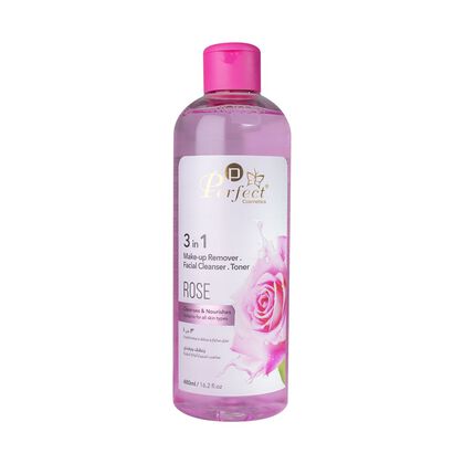 3 In 1 Make-up Remover Facial Cleanser And Toner With Rose