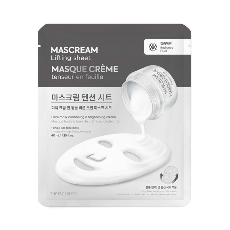 Deeply Brightening Mascream Lifting Sheet Mask